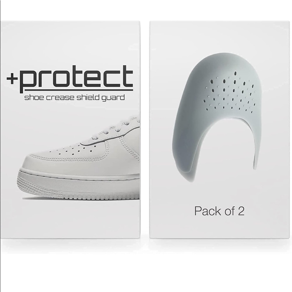 Sol3 +Protect Shoe Crease Protector Guard set of 4 2 pairs NEW white plastic